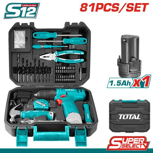 THKTHP10812-Cordless tools 81 Pieces Tool Set